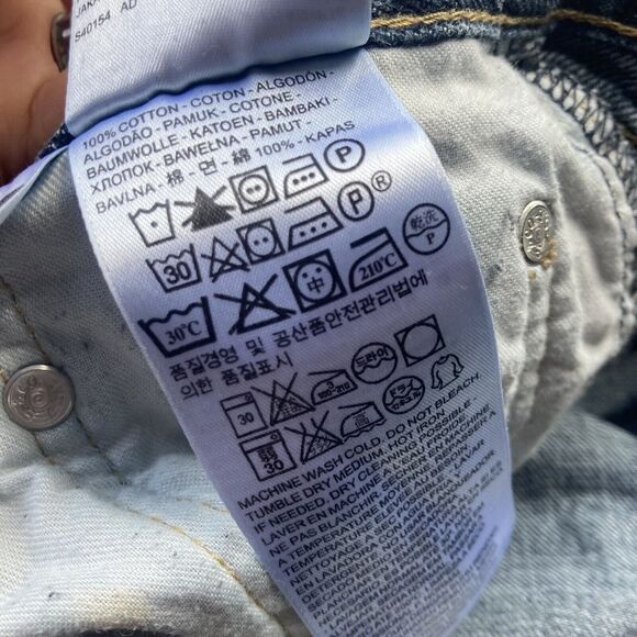 Levi's 559 Jeans Size 36x34 Mens Mid Rise Straight Leg Dark Wash Blue Denim - Picture 6 of 15